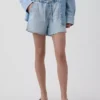 3,5” ultrazachte, laaghangende, comfortabele denimkorte broek