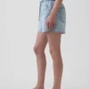 3,5” ultrazachte, laaghangende, comfortabele denimkorte broek