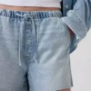 3,5” ultrazachte, laaghangende, comfortabele denimkorte broek