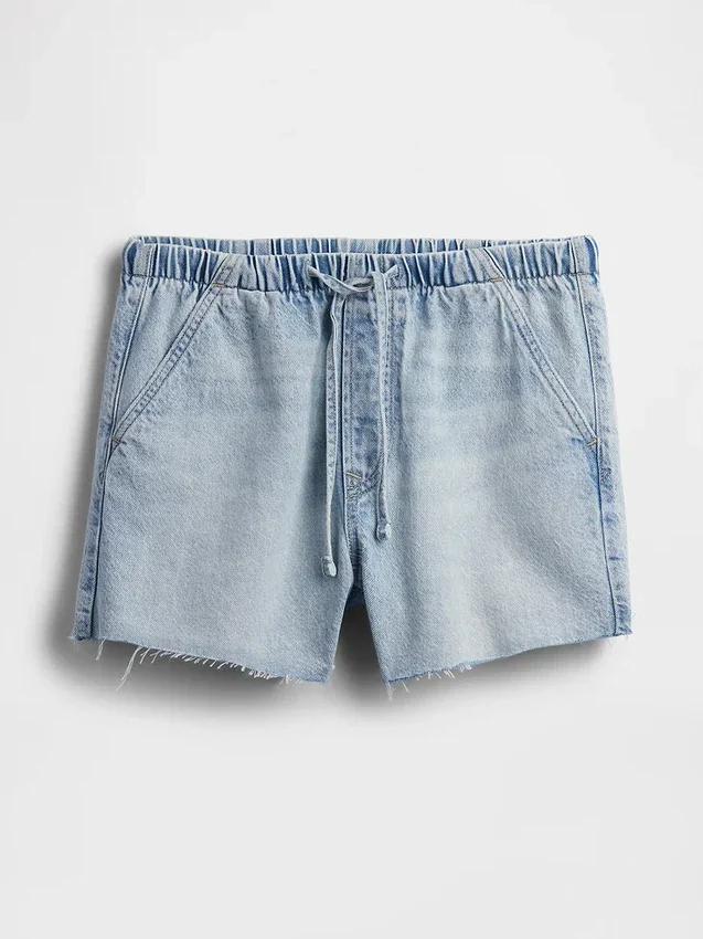 3,5” ultrazachte, laaghangende, comfortabele denimkorte broek