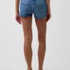 3" korte broek met lage taille en vetersluiting