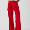 365 Broek met hoge taille van linnenmix