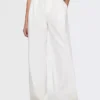 365 Broek met hoge taille van linnenmix