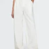 365 Broek met hoge taille van linnenmix