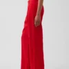 365 Broek met hoge taille van linnenmix