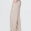 365 Broek met hoge taille van linnenmix
