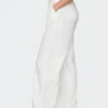 365 Broek met hoge taille van linnenmix