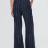 365 Broek met hoge taille van linnenmix