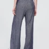 365 Broek met hoge taille van linnenmix