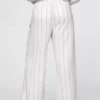 365 Broek met hoge taille van linnenmix