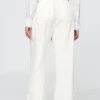 365 Broek met hoge taille van linnenmix