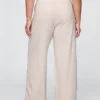 365 Broek met hoge taille van linnenmix