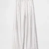 365 Broek met hoge taille van linnenmix
