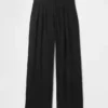 365 Broek met hoge taille van linnenmix