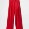 365 Broek met hoge taille van linnenmix