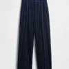 365 Broek met hoge taille van linnenmix