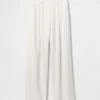 365 Broek met hoge taille van linnenmix
