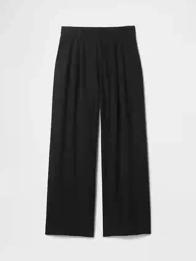 365 Broek met hoge taille van linnenmix
