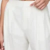 365 Broek met hoge taille van linnenmix