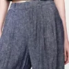 365 Broek met hoge taille van linnenmix