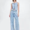 365 High Rise ultrazachte denimbroek met plooien