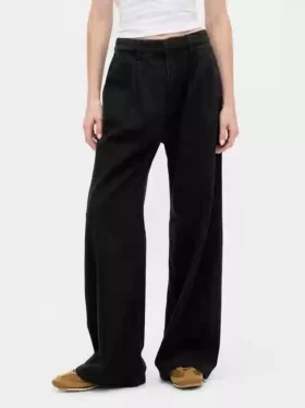 365 High Rise ultrazachte denimbroek met plooien