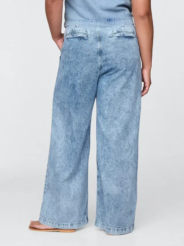 365 High Rise ultrazachte denimbroek met plooien