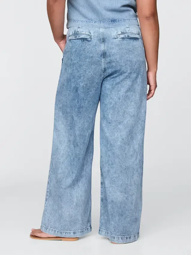 365 High Rise ultrazachte denimbroek met plooien