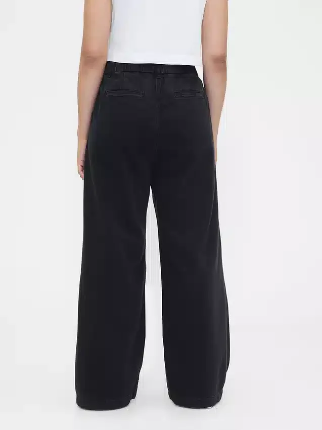 365 High Rise ultrazachte denimbroek met plooien