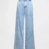 365 High Rise ultrazachte denimbroek met plooien
