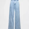 365 High Rise ultrazachte denimbroek met plooien