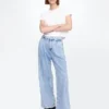 365 High Rise ultrazachte denimbroek met plooien