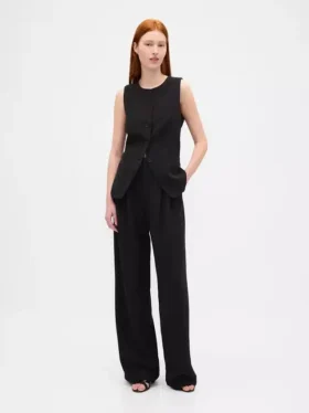 365 Hoge taille broek met plooien