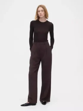 365 Hoge taille broek met plooien