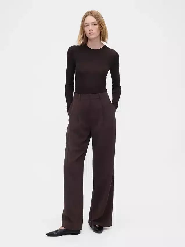 365 Hoge taille broek met plooien
