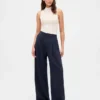 365 Hoge taille broek met plooien
