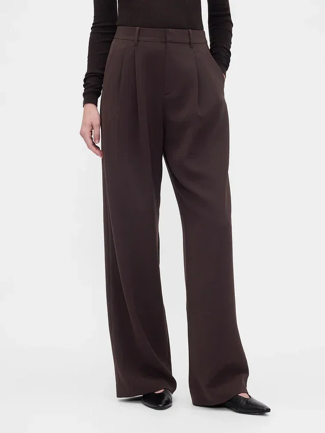 365 Hoge taille broek met plooien