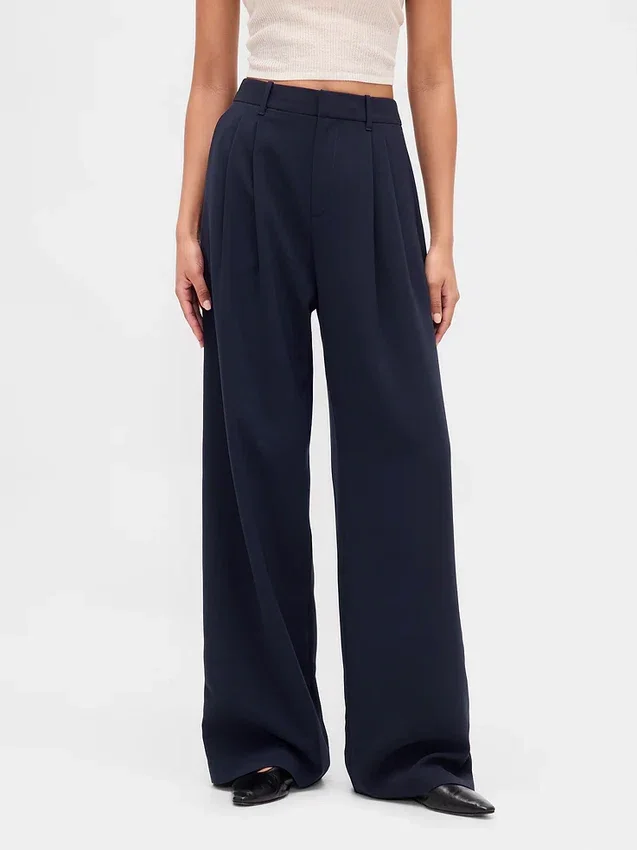 365 Hoge taille broek met plooien