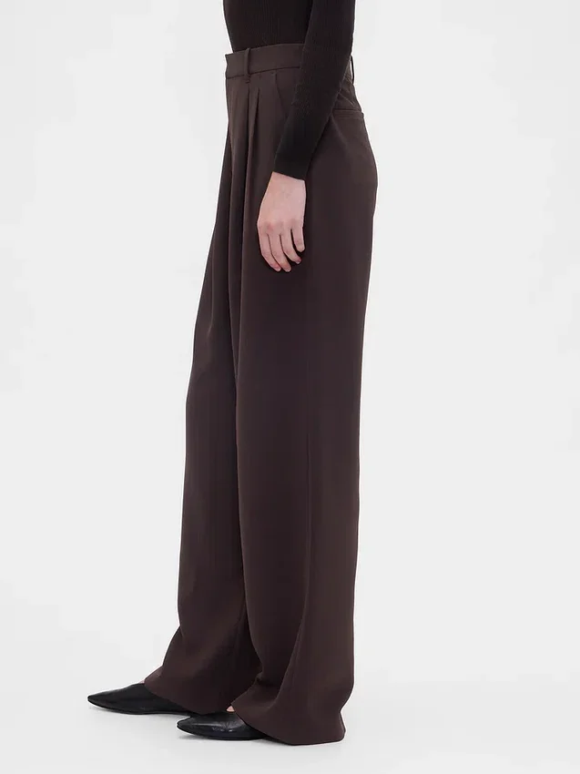365 Hoge taille broek met plooien