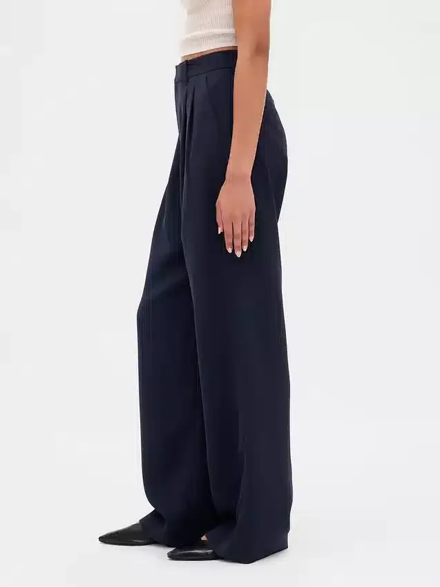 365 Hoge taille broek met plooien