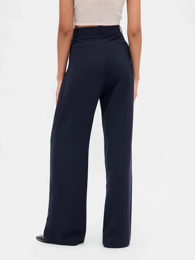 365 Hoge taille broek met plooien