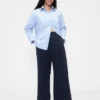 365 Hoge taille broek met plooien