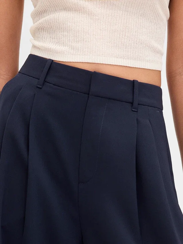365 Hoge taille broek met plooien