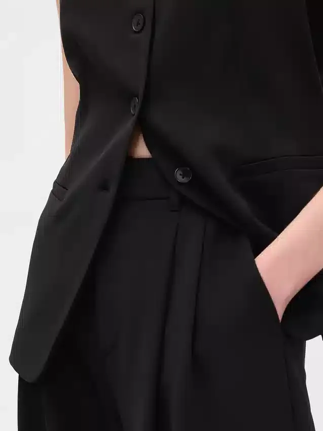 365 Hoge taille broek met plooien