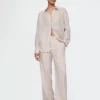 365 Lage taille broek van linnenmix