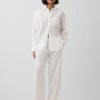 365 Lage taille broek van linnenmix
