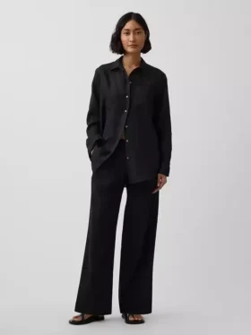 365 Lage taille broek van linnenmix