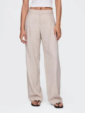 365 Lage taille broek van linnenmix