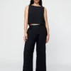 365 Lage taille broek van linnenmix