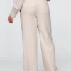 365 Lage taille broek van linnenmix